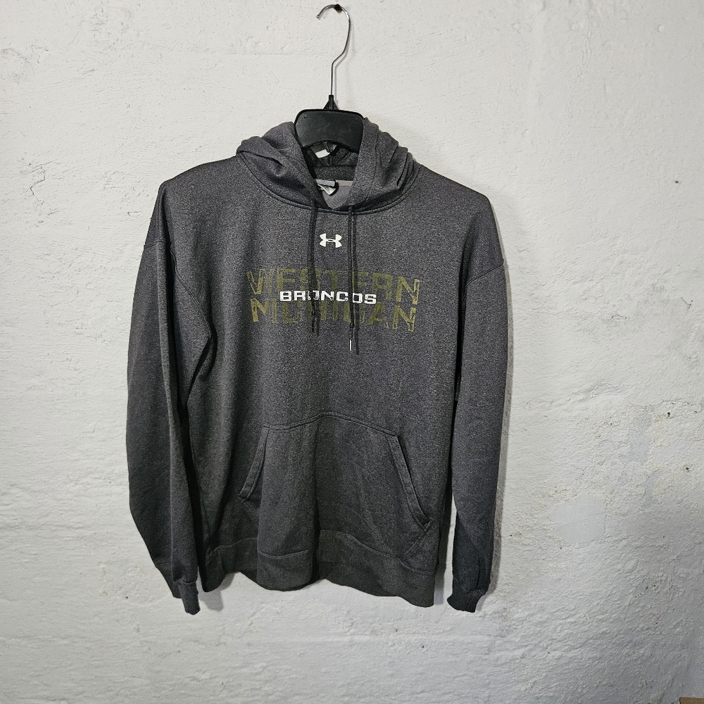 Under Armour Western Michigan Broncos Hoodie Mens Large Gray Pullover Sweatshirt